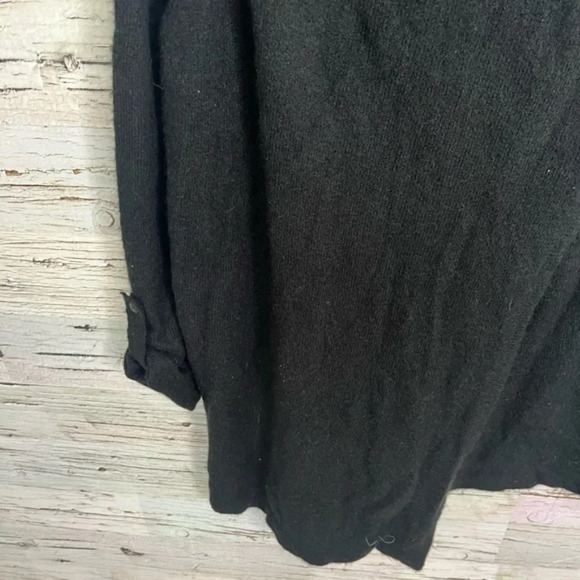 Cashmere Wool  Blend Black Sweater cardigan medium - Picture 3 of 9
